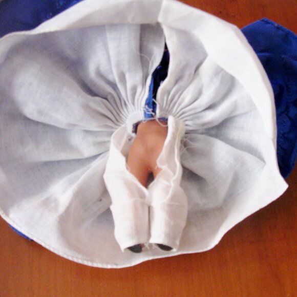 Vintage Doll Nancy Ann Story Book Doll w Royal Blue Dress and Matching Bonnet - Picture 11 of 12